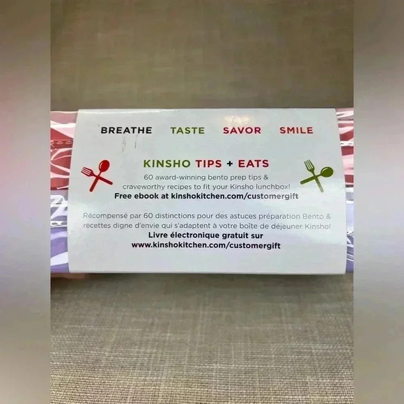 NEW 2 pk Bento Box Kinsho BPA free 34 fl oz w/utensils unicorns and bird prints - Picture 4 of 7